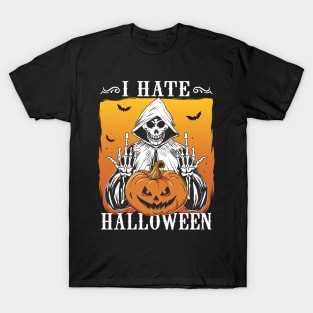 Funny I Hate Halloween Anti Halloween Lazy Costume T-Shirt